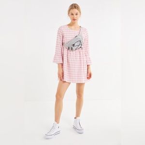 Urban Outfitters Seersucker Long Sleeve Mini Dress